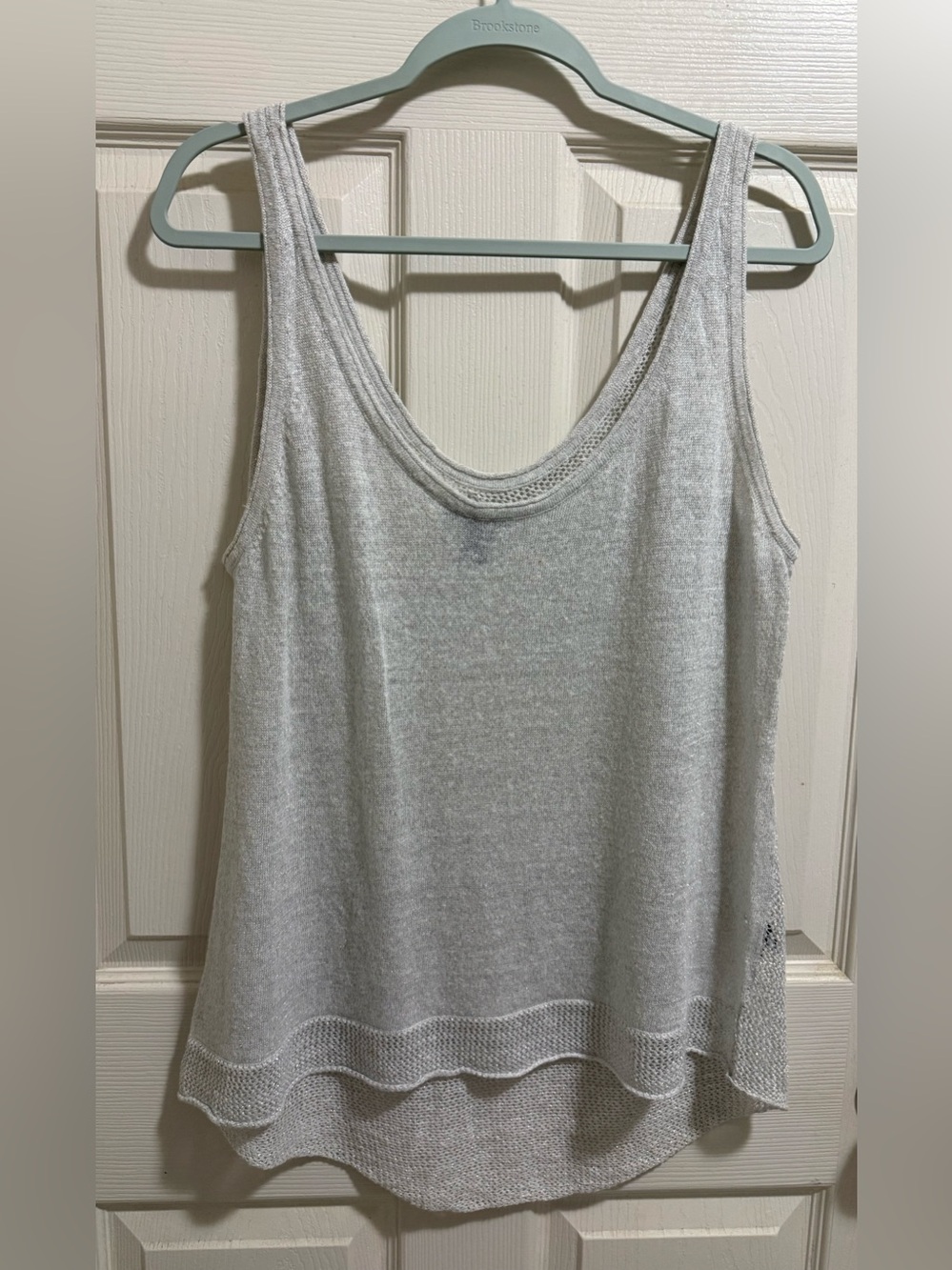 Kenneth Cole New York Light Gray Knit Tank Top